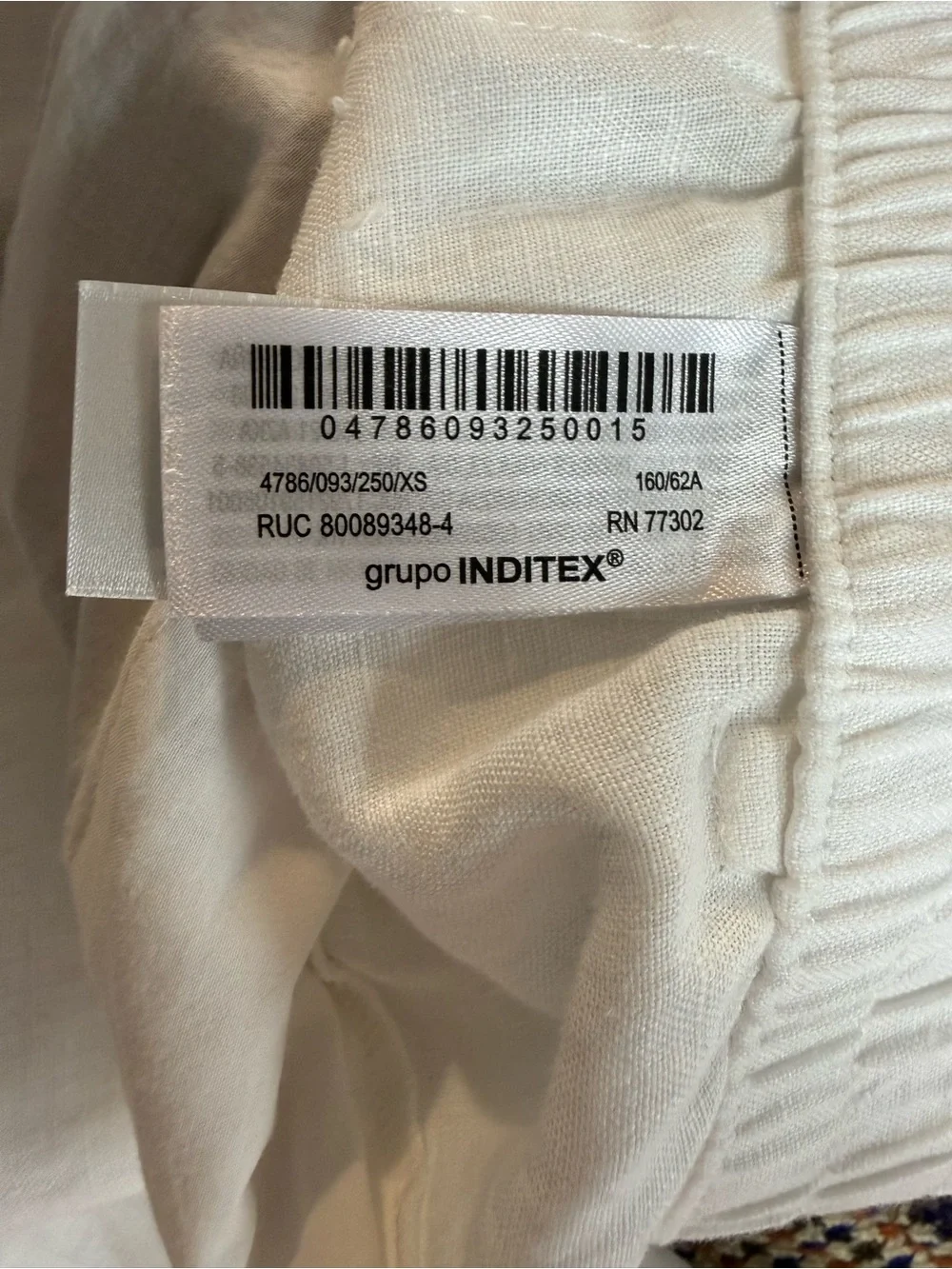 Zara ZW Collection White 100% Linen Pleated Pants XS NWT